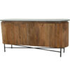 Perry Two Door Storage Console With Marble, Burnham Natural