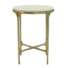 Piton End Table With White Marble