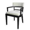 Allyson Dining Arm Chair, Sleek Black