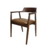 Bergen Leather Arm Chair, Brown Oak - Image 7
