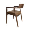 Bergen Leather Arm Chair, Brown Oak - Image 3