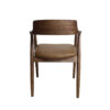 Bergen Leather Arm Chair, Brown Oak - Image 4