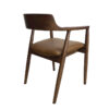 Bergen Leather Arm Chair, Brown Oak - Image 5