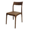 Giana Leather Dining Chair, Brown Oak