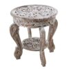Exquisite Hand-Crafted Round Accent Table, MSI 828