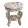 Exquisite Hand-Crafted Round Accent Table, MSI 828 - Image 4
