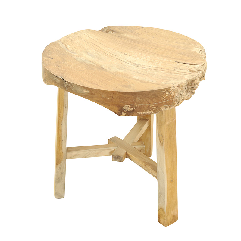 Large Natural Teak Modern Side Table, DA 26 - Home Source Furniture