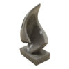 Abstract Sculpture 25" Tall Grey Terrazzo, RIS 859 - Image 3