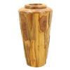 Hand-Crafted 32" Floor Vase, Natural Teak, RIS 850