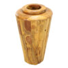 Hand-Crafted 32" Floor Vase, Natural Teak, RIS 850 - Image 4