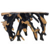 Charred Black-Natural Teak Root 48" Console Table, RIS 472