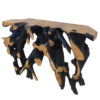 Charred Black-Natural Teak Root 48" Console Table, RIS 472 - Image 3