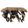 Charred Black-Natural Teak Root 48" Console Table, RIS 472 - Image 5