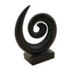 Abstract Sculpture 21" Tall Black Terrazzo, RIS 860 - Image 3