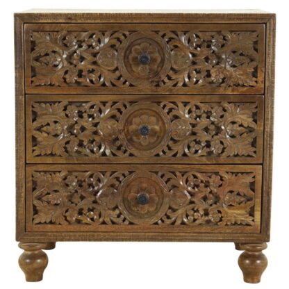 Sumatra 3 Drawer Nightstand, Distressed Patina - Image 2