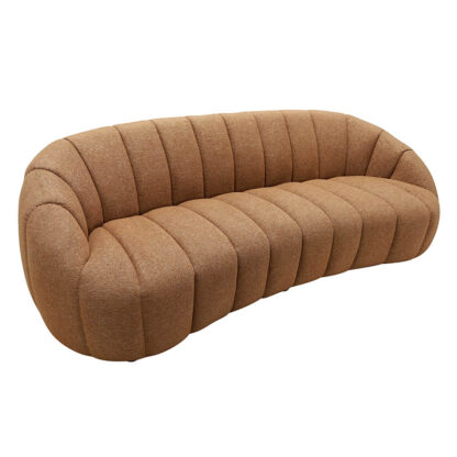 Carlitto 97" Channel-Tufted Curved Sofa - Image 4