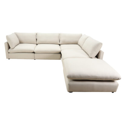 Hudson Modular 3-Piece Chaise Sectional with Ottoman - Image 2