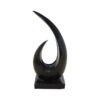 Abstract Sculpture 40" Tall Black Terrazzo, RIS 858 - Image 6