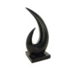 Abstract Sculpture 40" Tall Black Terrazzo, RIS 858 - Image 2
