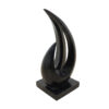 Abstract Sculpture 40" Tall Black Terrazzo, RIS 858
