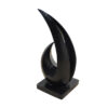 Abstract Sculpture 40" Tall Black Terrazzo, RIS 858 - Image 4