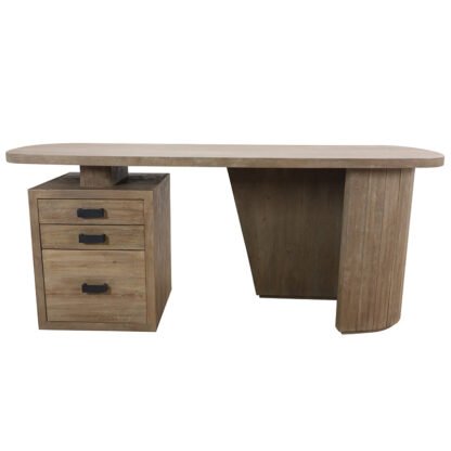 Clancy Curved Administrator Desk, Brushed Smoke