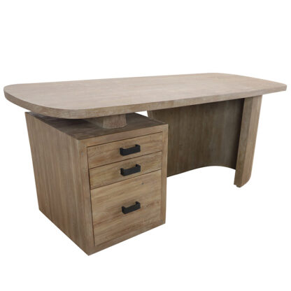 Clancy Curved Administrator Desk, Brushed Smoke - Image 4