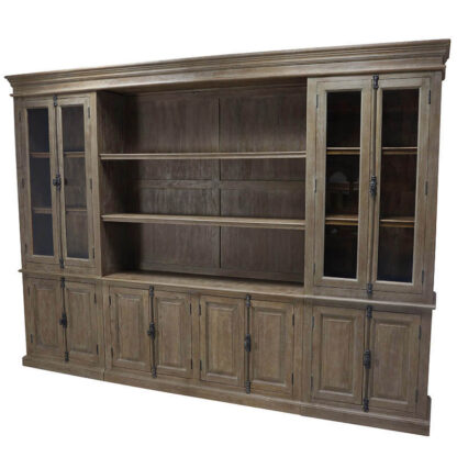 Gaston 130" Modular Wall Unit, Brushed Smoke