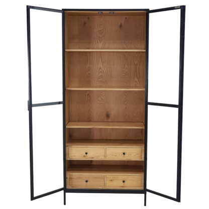 Jensen Tall Display Cabinet with Four Drawers - Image 4