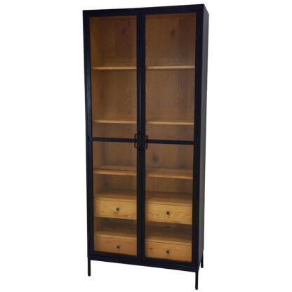 Jensen Tall Display Cabinet with Four Drawers