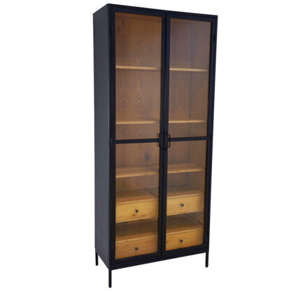 Jensen Tall Display Cabinet with Four Drawers - Image 2