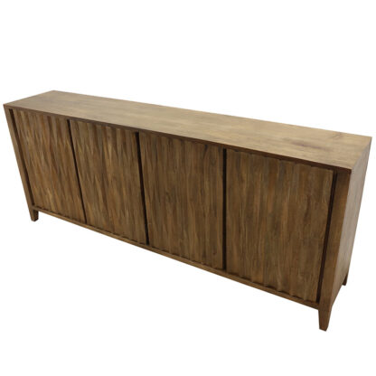 Ledger 94" Four Door Sideboard, Sienna Brown - Image 3