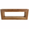 Exceptional 78" Solid Teak Wood Console Table, DA 65 Patina - Image 2