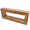 Exceptional 78" Solid Teak Wood Console Table, DA 65 Patina - Image 3