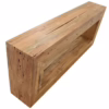 Exceptional 78" Solid Teak Wood Console Table, DA 65 Patina - Image 5