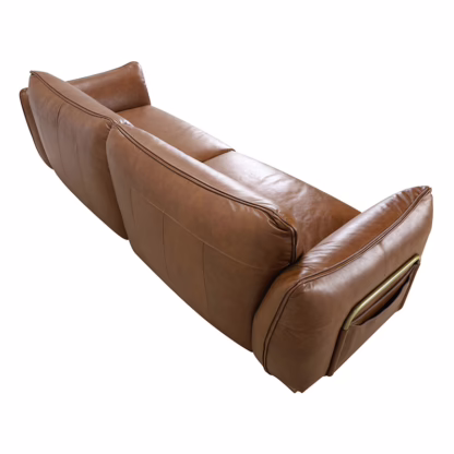 Merrill 102" Top-Grain Leather Sofa, Ashby Brown - Image 5