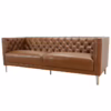Terence 90" Button-Tufted Leather Sofa, Ashby Brown - Image 2