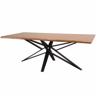 Alsen 80'' Live Edge Dining Table, Warm Brown