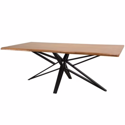 Alsen 80'' Live Edge Dining Table, Warm Brown