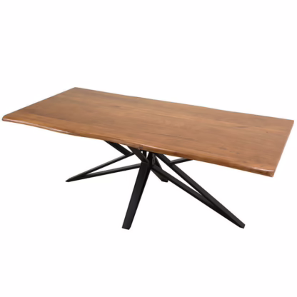 Alsen 80'' Live Edge Dining Table, Warm Brown - Image 4