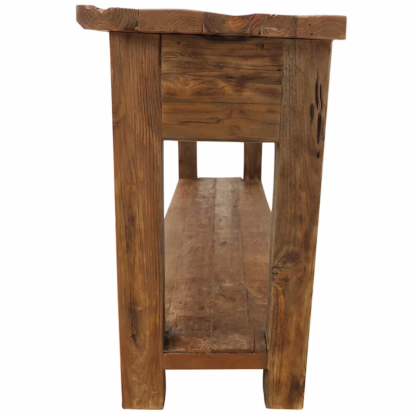 Four Drawer Handcrafted 79'' Teak Wood Console Table, DA 40 - Image 4