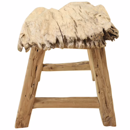 Rustic Natural Teak Wood Bench, DA 70 - Image 6