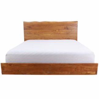 Eton Solid Wood King Bed, Warm Brown