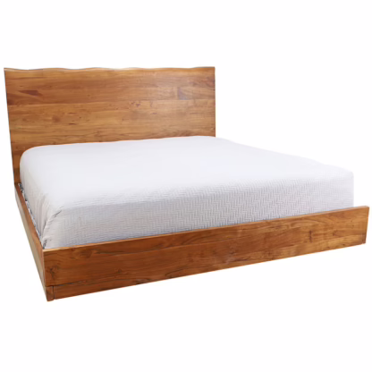 Eton Solid Wood King Bed, Warm Brown - Image 2