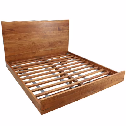 Eton Solid Wood King Bed, Warm Brown - Image 5