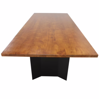 Kalmar 96'' Dining Table, Warm Brown - Image 3