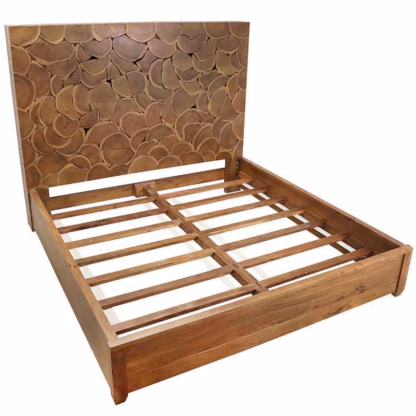 Magda Handcrafted King Bed, Reclaimed Wood - Image 3