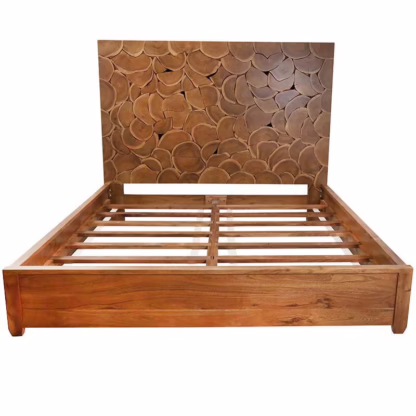 Magda Handcrafted King Bed, Reclaimed Wood - Image 5