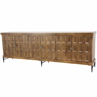 Raynes 106'' Six Door Sideboard, Sienna Brown