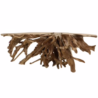 Handcrafted 98'' Organic Teak Root Console, DA 23A
